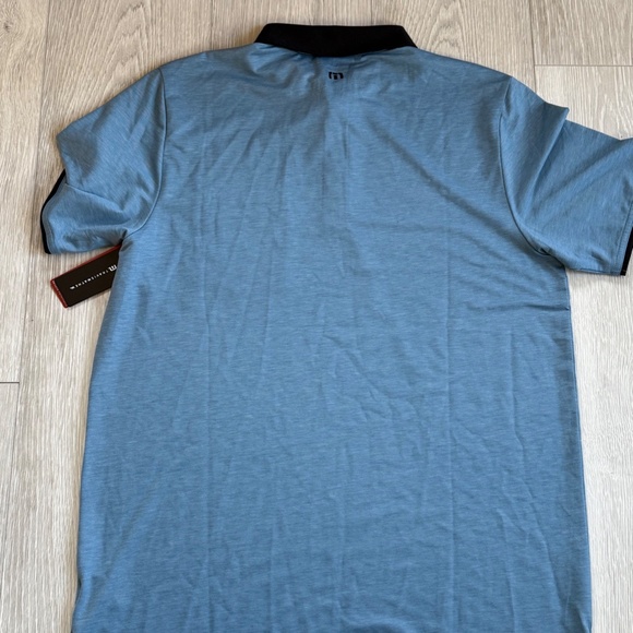 TravisMathew Men's Large ~ Featherweight Pocket Polo golf Shirt ~ Blue ~ NEW! - Picture 9 of 9